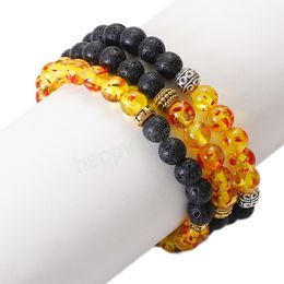 Charm Stone Bracelet 8mm Volcanic Lava Beads Elastic Bracelets Fashion Jewerly For Men Women Gift Pulsera Hombre