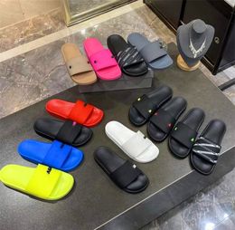 Paris Sliders Mens Womens Summer Sandals Beach Slippers Ladies Flip Flops Loafers Slides Chaussures Shoes unisex leather slipper