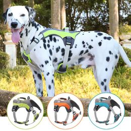 Dog Collars & Leashes Pet Harness Outdoor Sports Large Anti Break Free Big Traction Rope Reflective AccessoriesDog LeashesDog