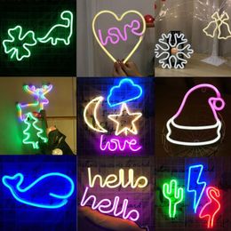 Explosive payment Christmas Halloween Wedding Party LED Lights Home Decoration Shape Letters Decorative Lights