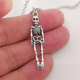 Pendant Necklaces Vintage Skull Necklace For Women Men Fashion Skeleton Halloween Goth Punk Gothic Accessories Hip Hop Jewlery CharmsPendant
