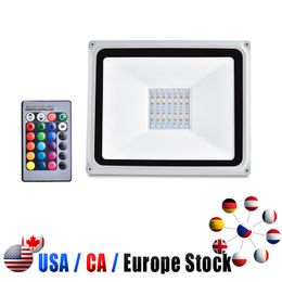 outdoor color spotlight UK - RGB LED Flood Lights, 100W Color Changing Outdoor Spotlight with Remote Control, IP65 Waterproof Wall Washer Light,16 Colors 4 Modes Dimmable Stage Lighting