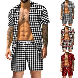 Men's Tracksuits Purge Suits Boys Prom For Men Big And Tall Black Shirt Printed Beach Flashy Man Suit MenMen's