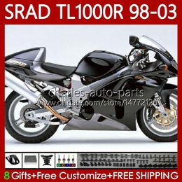 OEM Body For SUZUKI SRAD TL1000R TL-1000R TL1000 R 98 99 00 01 02 03 Bodywork 118No.90 TL 1000R 98-03 TL-1000 Stock black TL 1000 R 1998 1999 2000 2001 2002 2003 Fairing Kit