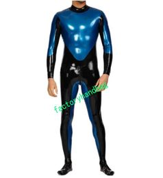 Mens Sexy Catsuit Costumes Wetlook pvc faux Leather back 4-ways Zipper to front crotch leotard Clubwear Bodysuit