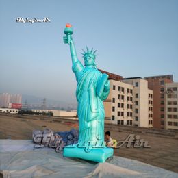 Customised Inflatable Statue Of Liberty Parade Balloon 5m Air Blow Up Goddess With Torch For Outdoor Park Decoration