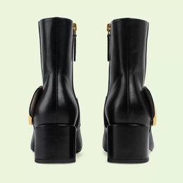 2022 nuovi stivaletti da donna Blondie scarpe da donna tp moda zip 22ss Rotondo Interlocking dettaglio Tacco medio 5,5 cm 35-42 cm