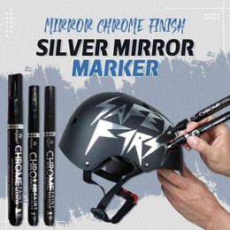 Silver Gold Marker Resin Paint Mirror Chrome Metallic Craftwork Pen Water Uv Resistant Student Supplies Diy Accessories