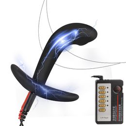 Electric Shock Anal Vaginal Plug Masturbator sexy Toys For Men Women Prostate Massage Electro Stimulator