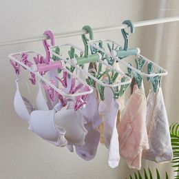 Hangers & Racks Home Drying Rack Socks Underwear Hanger Foldable Clothes With 12 Clothespins For Balcony Can CSV