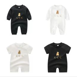 baby Rompers boy girl kids newborn Designer high quality luxury Pure cotton short-sleeved Fart clothes Jumpsuits