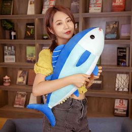 Pc Cm Cute Tuna Plush Toy Cartoon Filled Soft Sea Animal Cushion Kawaii Sofa Birthday gift For Kids Baby J220704