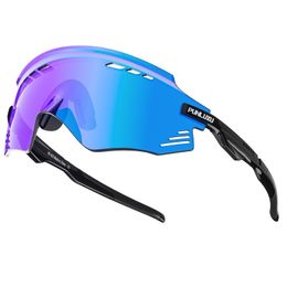 PUNLUXU Sport Sonnenbrille Mann Radfahren Sonnenbrille UV400 Fahrrad Brillen MTB Outdoor Design Breite HD Objektiv Gläser 220624