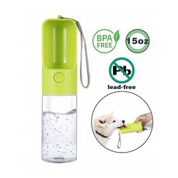 Never Leak Dog Water Bottle for Outdoor Walking and Hiking Portable Cats Travel Drink Cup with Bowl Dispenser Pets Y200917