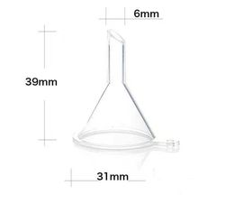 Kitchen Tool Clear Plastic Mini Funnel 31x39MM Cosmetic Empty Bottle Jar Perfume Essential oil Liquid filling Packing Accessories Tools SN4993