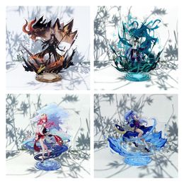 Keychains Game Genshin Impact Figure Yaemiko Kamisato Ayaka Sangonomiya Kokomi Sexy Cosplay Acrylic Stand Model Anime Lovers Gifts