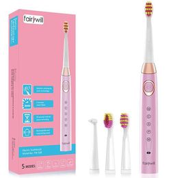 Fairywill Sonic Adult Children's Electric Toothbrush 5 Modes Smart Timer Rechargeable Whitening Toothbrush308r