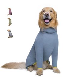 Pet dog costume Hooded 4 Legs Dog Jumpsuit Sweatshirt Golden retriever Soft dog jacket pet clothes dogs pets accessories 201102