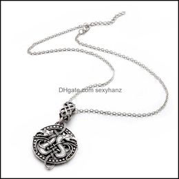 Pendant Necklaces Dragon Necklace Vintage Lucky Gifts Long Chain Men Drop Delivery 2021 Sexyhanz Dhnmd