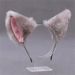 Colour Fox Faux Fur Ear Hair Hoops Party Cosplay Hairband plush Headbands Girls Fashion Animal Hair Accessories GC1528