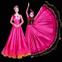 Stage Wear Style 360 Degree Spanish Vestido Flamenco Dress For Women Performance Chorus Dance Party Falda Flamenca