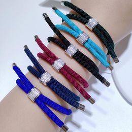 Charm Bracelets 1Pcs Adjustable Lucky Blue Rope Chain Thread Bracelet Women Men Handmade Woven String Couple Jewelry Gift 2022Charm Bracelet