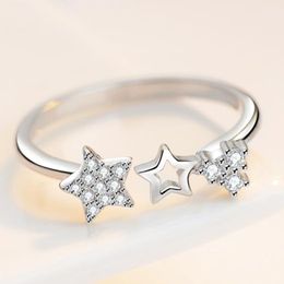 Star Jewelry Ladies Zirconia Pentagram Party Jewelry Ladies Gift Temperament Small Pentagram Jewelry Star Ring Fashion Simple Ring