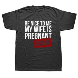 Aviso Lindo del Humor Camisa Embarazada Camiseta Divertida de la Maternidad 