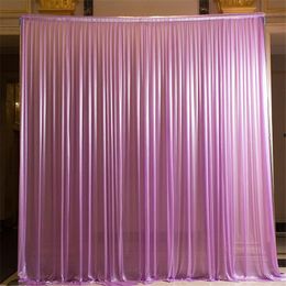 Curtain & Drapes 3x3m White Ivory Colours Ice Silk Wedding Backdrops Stage DecorationCurtain