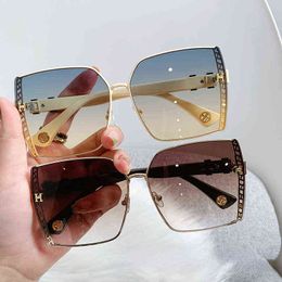 2022 Classic Retro Square Frame Women Vintage Sun Glasses Luxury Brand Design Sunglasses Female Elegant Shades Y220624
