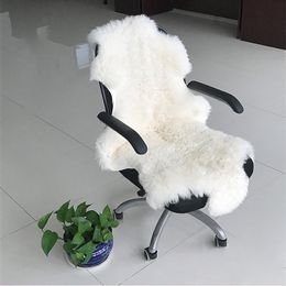 Carpets Super Soft Sheepskin Chair Cover Seat Pad Carpet Plain Skin Fur Fluffy Area Rugs Bedroom Faux Mat Sofas CushionsCarpets