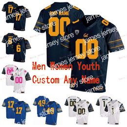 New Stitched Custom 1 Bryce Treggs 1 DeSean Jackson 1 Marvin Jones Jr. 10 Marshawn Lynch California Golden Bears College Men Women Youth Jersey