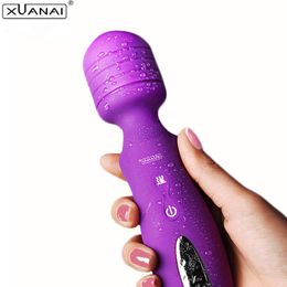 Beauty Items Xuanai Intelligent Heating magic wand vibrator Rechargeable Powerful Body Massager Clitoral Vibrator Adult sexy Toys for Women