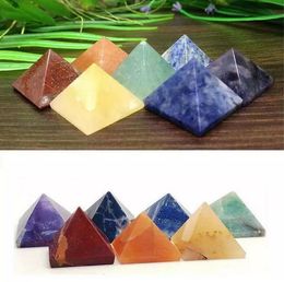 Pyramid Natural Stone Crystal Healing Wicca Spirituality Carvings Stone Craft Square Quartz Turquoise Gemstone Carnelian Jewellery GC1027