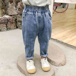 Baby Jeans Ruched Jeans Girl Spring Autumn Jeans Infantil Casual Style Toddler Girl Clothes 210412
