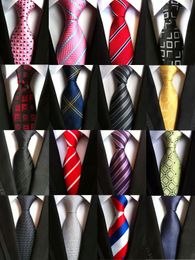 Ricnais 8cm Mens Tie Silk Plaids Floral Necktie Striped Ties For Men Business Formal Dresses Wedding Accessories Boy