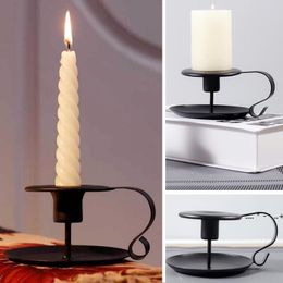 Retro Taper Candlestick Holder Iron European Style Candlestick Stand Candle Holder For Party Xmas Christmas Birthday GCF14383