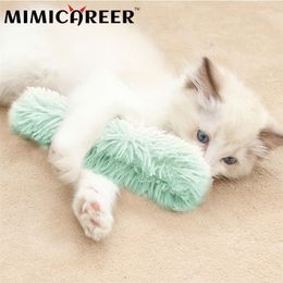 Cat Toy Cute Plush Strip Pillow Chews And Vents Anti-Stress Pet Toys Containing Catnip Paper Ball Pet Mood Soothing Products 220510