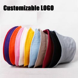 custom bucket hat solid Colour light plate outdoor sunscreen simple sunshade foldable