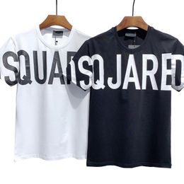 Mens DSQ letter Print T Shirts Black Mens Fashion Stylist Summer High Quality T Shirt Top Short Sleeve M-XXL