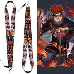 manga gifts UK - Keychains Pain Keychain Narutos Anime Trinkets Accessories Akatsuki Phone Chain Id Card Bag Backpacks Lanyard Manga Women Jewelry Men Gift