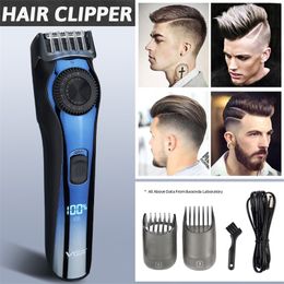 Razor LCD Screen Powerful Trimmer Cutting Machine Barber Haircut Professional Hair Clipper Rechargeable 220712