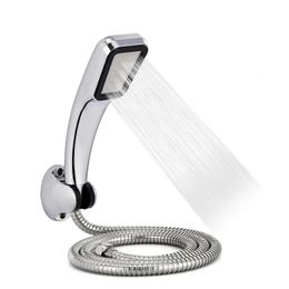 SHAI ABS 300 Holes High Pressure Rainfall Shower Head Set With Holder And Hose Water Saving Nozzle Y200321