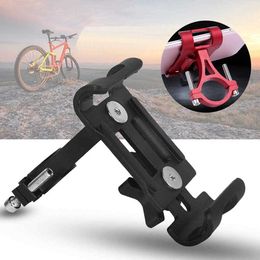 Bike Aluminium Alloy Phone Holder Anti-slip Bracket Bike Motorcycle GPS Clip Universal For IPhone Xiaomi Samsung Car Accessories OPP bag packaging