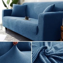 Thick Elastic Sofa Cover Slipcover for Living Room Stretch Polar Fleece Armchair 1 2 3 4 Seater L Shape Corner s 220615