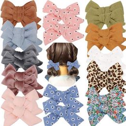 Baby Girls Hair Bows Cute Floral Barrettes Kids Hairpins Headband Headwear Fashion Accessories 12 Designs Optional