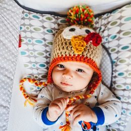 M478 Halloween Baby Kids Fun Of Turkey Hats Cute Party Dress Up Knitted Cap Beanies Children Hat