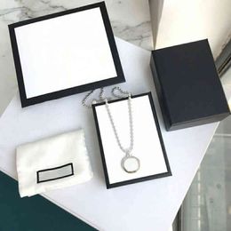 Fashion Necklace Street Unisex Bracelet Circle Pendant Necklaces for Man Woman Jewelry H220409