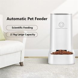 Cat Dog Automatic 3.8L Large Capacity Pet Feeders Detachable Food Water Dispenser Cats Dogs Feeding Bowls Products 220323