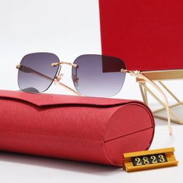 2823 High quality men women Polarised lens pilot Fashion Sunglasses For Brand designer Vintage Sport Sun glasses With case and box